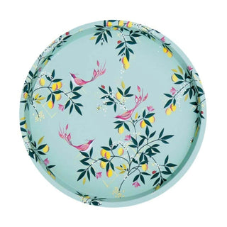 Sara Miller - Orchard Deep Well Tin Tray | Round Kitchen Serving Tray - 31cm