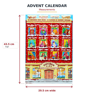 Gourmet Popcorn Christmas Advent Calendar, 24 Bags 12 Flavours Vegetarian