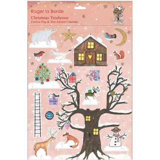 3D Christmas Advent Calendar Christmas Treehouse Pop & Slot Advent Calendar | Pop Up Advent Calendar Freestanding Advent Calendar | Advent Calendar House