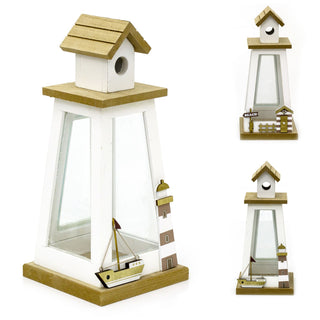 Seashore Nautical Wooden Tea Light Candle Lantern | Tealight Candle Holder 29cm