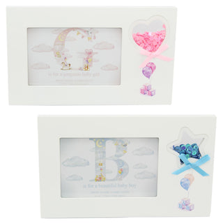 Freestanding New Baby Confetti Decorative Photo Picture Frame