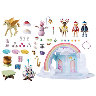 Playmobil 71348 Christmas Under The Rainbow | Childrens Christmas Advent Calendar