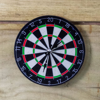 Novelty Round Glass Dartboard Clock | Dart Board Shaped Wall Clock Table Clock