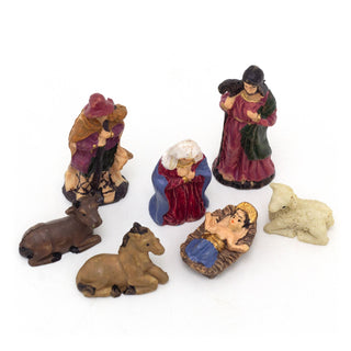7-Piece Mini Christmas Nativity Set | Traditional Holy Family Figurines