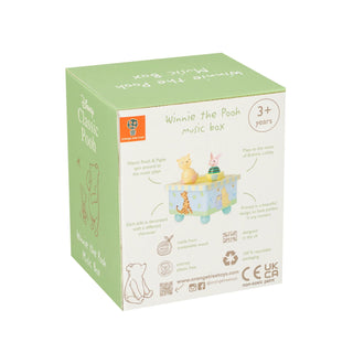 Winnie The Pooh Wooden Music Box Children's Wind Up Bedtime Lullaby Musical Box