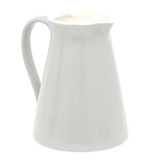 Pretty Robin Embossed Ceramic Serving Jug | Grey Water Pitcher China Milk Jug | Country Kitchen Jugs Porcelain Flower Vase