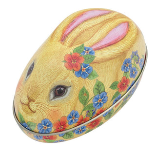 Easter Bunny Egg - Shaped Tin | Rabbit Design Trinket Gift Tin - Easter Gifts