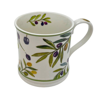 Olive Grove Mug, 330ml Fine China Botanical Olive Branch Tea Coffee Cup
