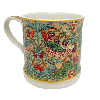 William Morris Strawberry Thief Mug, 330ml Fine China Botanical Tea Coffee Cup
