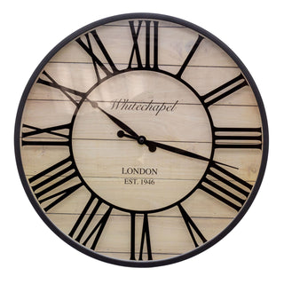 Vintage Style Wall Clock | London Whitechapel Antique Effect Wall Mounted Clock