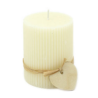 Scented Church Pillar Candle | Pomegranate Spruce Heart & Cream Pillar Candle