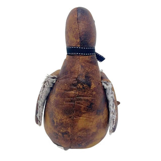 Edgar Duck Door Stop, 32cm Weighted Faux Leather Bird Doorstop - 1.7kg