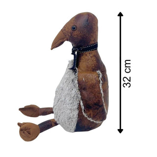Edgar Duck Door Stop, 32cm Weighted Faux Leather Bird Doorstop - 1.7kg