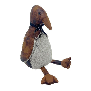 Edgar Duck Door Stop, 32cm Weighted Faux Leather Bird Doorstop - 1.7kg