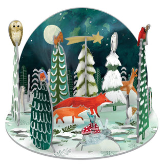 3D Christmas Advent Calendar Alpine Foxes Pop & Slot Advent Calendar | Pop Up Advent Calendar Freestanding Advent Calendar | Animal Advent Calendar