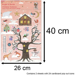 3D Christmas Advent Calendar Christmas Treehouse Pop & Slot Advent Calendar | Pop Up Advent Calendar Freestanding Advent Calendar | Advent Calendar House