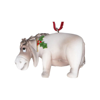 Eeyore Christmas Tree Decoration with Holly, Gisela Graham 8cm