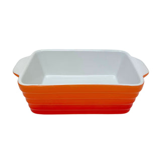 Small Orange Ombre Stoneware Baking Dish, 18x12x6cm Casserole Dish - 610ml