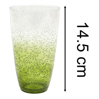 Large Green Bubbles Plastic Tumbler | Reusable Outdoor Picnic Drinking Glass