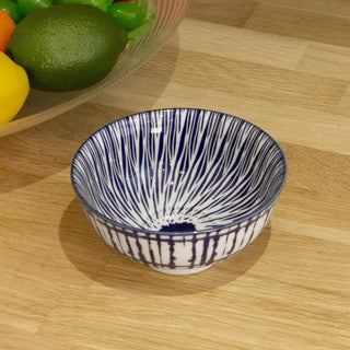 Elegant Blue Patterned Ceramic Bowl | Perfect for Tapas, Snacks, and Dips - 12cm