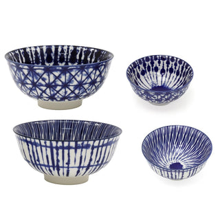 Elegant Blue Patterned Ceramic Bowl | Perfect for Tapas, Snacks, and Dips - 12cm