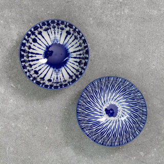 Elegant Blue Patterned Ceramic Bowl | Perfect for Tapas, Snacks, and Dips - 12cm