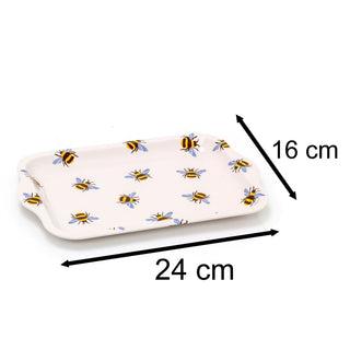 Emma Bridgewater Bumblebee Small Tin Tray | Tea Tray With Handles 24cm