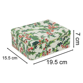 Emma Bridgewater - Holly Rectangular Tin | Christmas Storage & Display Tin