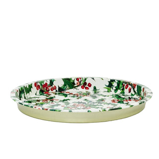 Emma Bridgewater - Holly Round Deep Well Tray | Christmas Serving Tray - 31cm