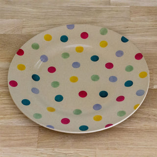 Emma Bridgewater - Polka Dot Rice Husk Plate | Polka Dot Dinner Plate - 25.5cm