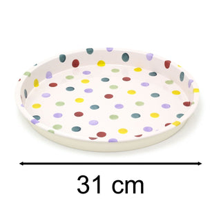 Emma Bridgewater Round Polka Dot Deep Well Tin Tray | Kitchen Serving Tray