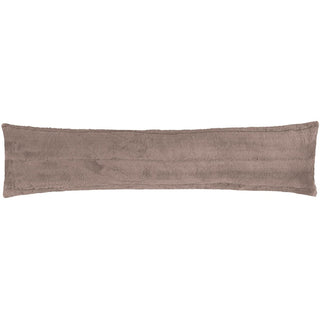 Empress Taupe Faux Fur Draught Excluder | Luxury Plush Fabric Draft Excluder