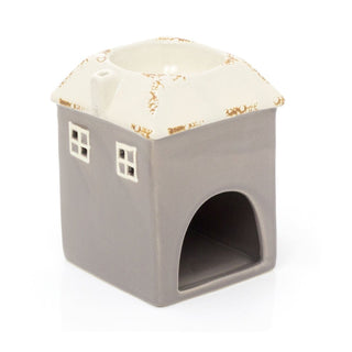 Essential Oil Diffuser House Shaped Fragrance Oil Burner | Ceramic Wax Melt Burner Tealight Candle Holder | Aroma Lamp Candle Diffuser - Colour Varies One Supplied