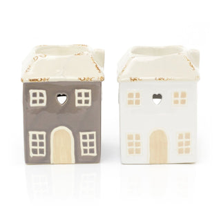 Essential Oil Diffuser House Shaped Fragrance Oil Burner | Ceramic Wax Melt Burner Tealight Candle Holder | Aroma Lamp Candle Diffuser - Colour Varies One Supplied
