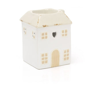 Essential Oil Diffuser House Shaped Fragrance Oil Burner | Ceramic Wax Melt Burner Tealight Candle Holder | Aroma Lamp Candle Diffuser - Colour Varies One Supplied
