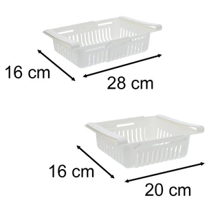 Expandable Fridge Drawer Organiser, 20 - 28cm Under Shelf Fridge Storage Drawer