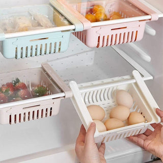 Expandable Fridge Drawer Organiser, 20 - 28cm Under Shelf Fridge Storage Drawer