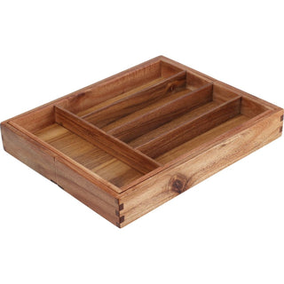 Expandable Wooden Cutlery Tray Organiser | Cutlery Drawer Organiser - 28 to 45cm