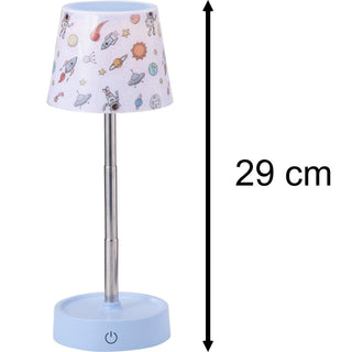 Extendable Kids LED Space Table Lamp | Dimmable Children's Bedside Night Light
