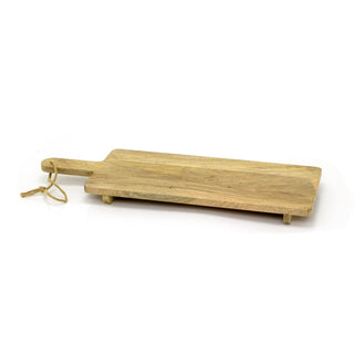 Extra Large Mango Wood Chopping Board On Legs Rustic Wooden Cutting Board - 70cm