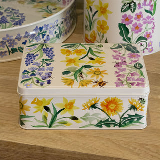Emma Bridgewater - Wild Flowers Rectangle Storage Tin Biscuit Treat Storage Tin