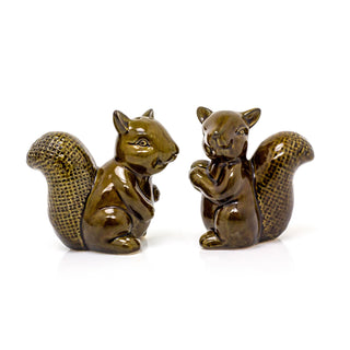 Novelty Squirrel Salt And Pepper Pots | Forest Toile Animal Salt And Pepper Shakers Salt And Pepper Set | Stoneware Cruet Set Condiment Set