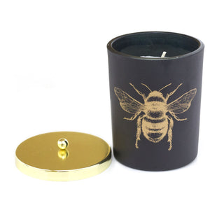 Honey Bee Scented Candle In Glass Pot | Fragranced Candle Holder Aroma Candle And Pot | Bee Candle Holder With Fragrance Candle Bee Decoration