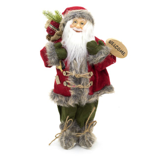 Traditional Nordic Father Christmas Figure | Standing Santa Claus Ornament | Santa Figurine Father Christmas Decorations Indoor 57cm