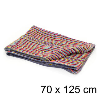 Multi-Striped Recycled Bath Towel | 100% Cotton Eco Friendly Bathroom Bath Towel