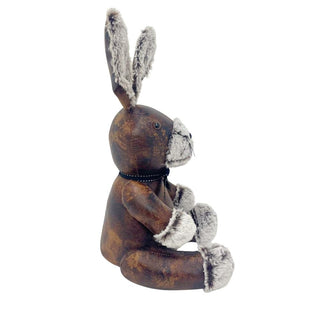 Wilfred Rabbit Door Stop, 41cm Faux Leather Fabric Animal Doorstop - 1.8kg