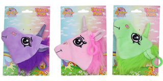 Soft Plush Unicorn Purse For Children With Clip ~ Colour Vary