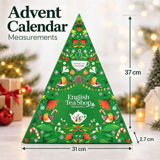Organic Tea Christmas Advent Calendar, 25 Pyramid Tea Bags, 13 Flavour Selection
