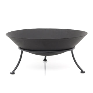 57cm Cast Iron Fire Pit Round Fire Bowl | Brazier Fire Pit Wood Charcoal Patio Heater | Outdoor Log Burner Camping Fire Pit