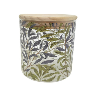 William Morris Willow Bough Glass Canister, 850ml Storage Jar Airtight Lid